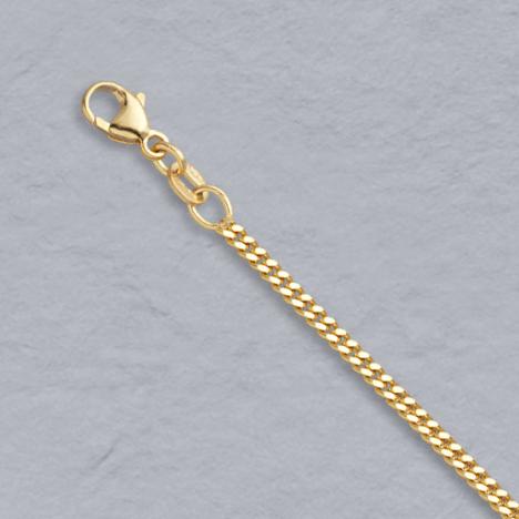 18-Inch 18K Yellow Gold Curb 2.2mm Chain