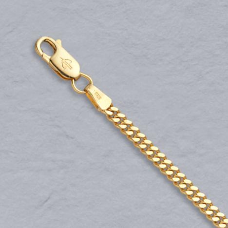 16-Inch 18K Yellow Gold Curb 3.0mm Chain