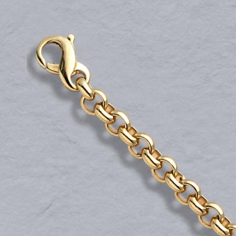 16-Inch 18K Yellow Gold Heavy Rolo Chain 5.5mm