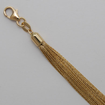 18-Inch 18K Yellow Gold 50 Strand Cable Link Chain