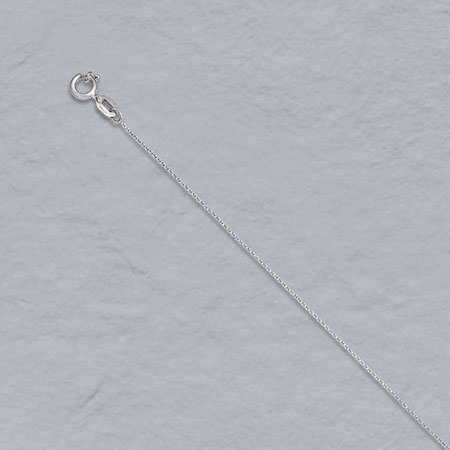 16-Inch Platinum Round Cable Chain 0.7mm