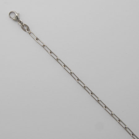 Platinum Rectangular Cable Chain 2.5mm [C02160] | USA Jewels