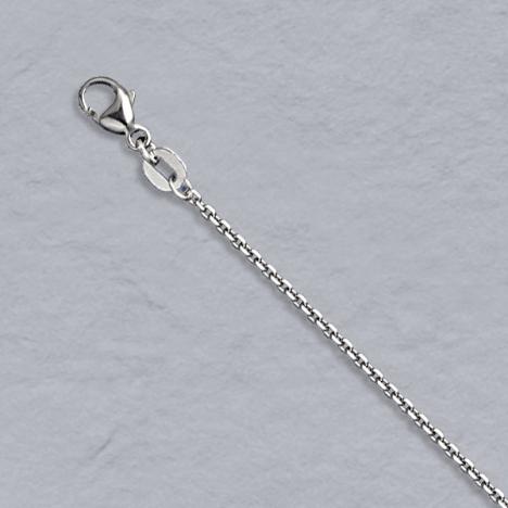 16-Inch Platinum Diamond Cut Cable Chain 1.3mm