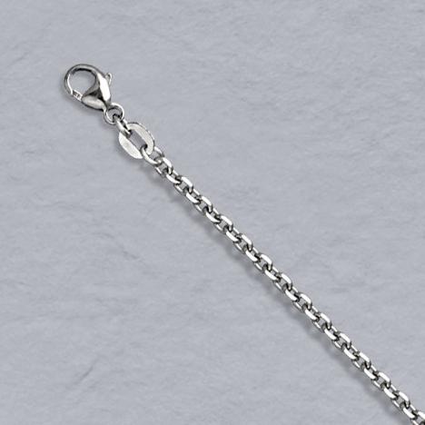 16-Inch Platinum Diamond Cut Cable Chain 2.0mm