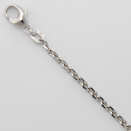 18-Inch Platinum Diamond Cut Cable Chain 2.8mm