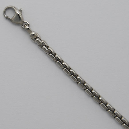 18-Inch Platinum/950 Venetian Box Chain 2.7mm