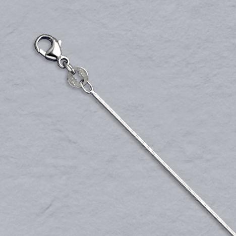 16-Inch Platinum Mirror Snake Chain 1.0mm