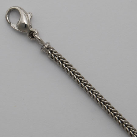 7-Inch Platinum/950 Handmade Foxtail Chain 2.6mm