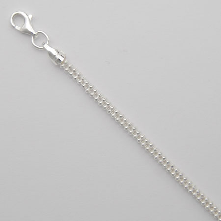 16-Inch Sterling Silver Bead 4 Strand Chain3.4mm
