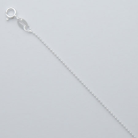 16-Inch Sterling Silver Bead Chain 1.0mm