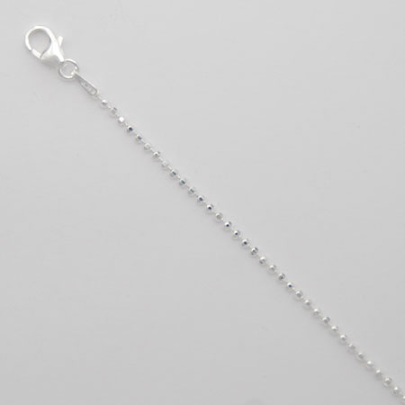 16-Inch Sterling Silver Diamond Cut Bead Chain1.5mm
