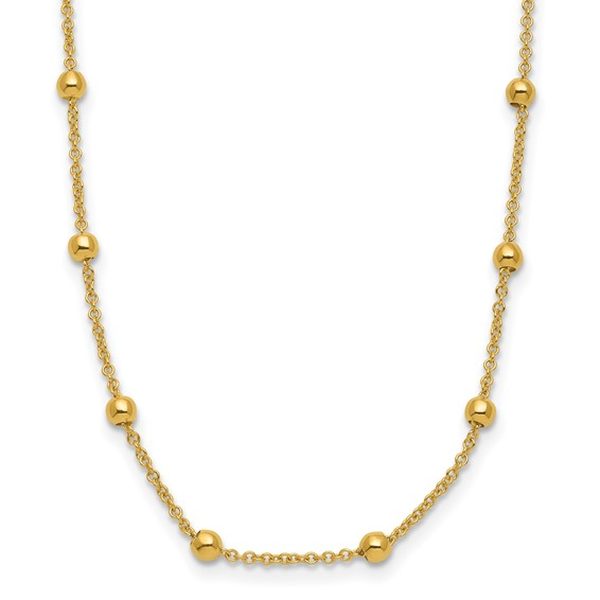14K Yellow Gold Bead Chains