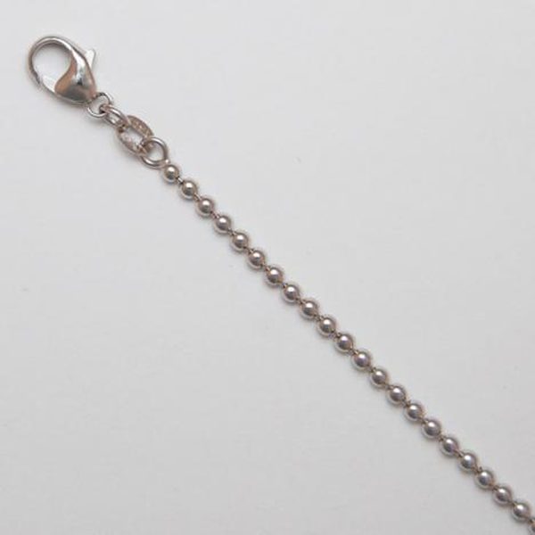 18K White Gold Bead Chains