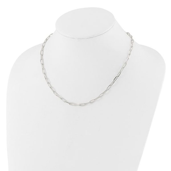 18K White Gold PaperClip Chains