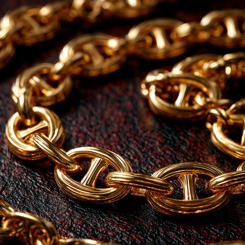Anchor Chains in gold and platinum