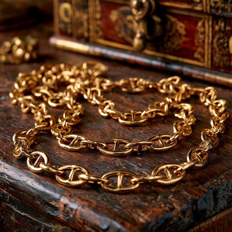 Anchor Chains in gold and platinum
