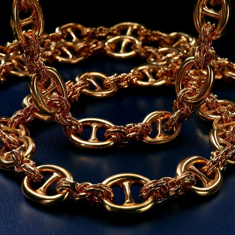 Anchor Chains in gold and platinum
