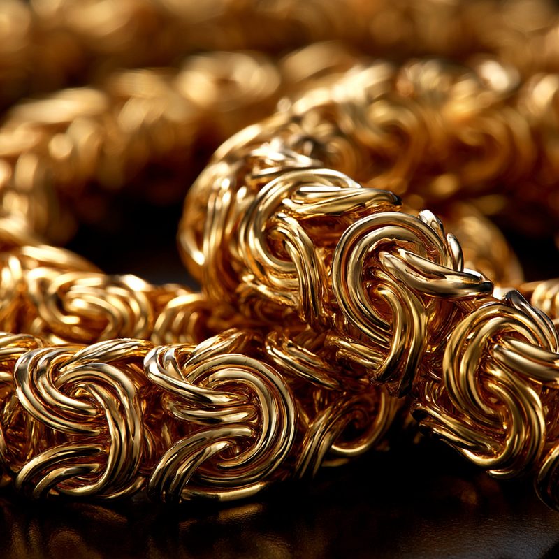 Byzantine Chains in gold and platinum