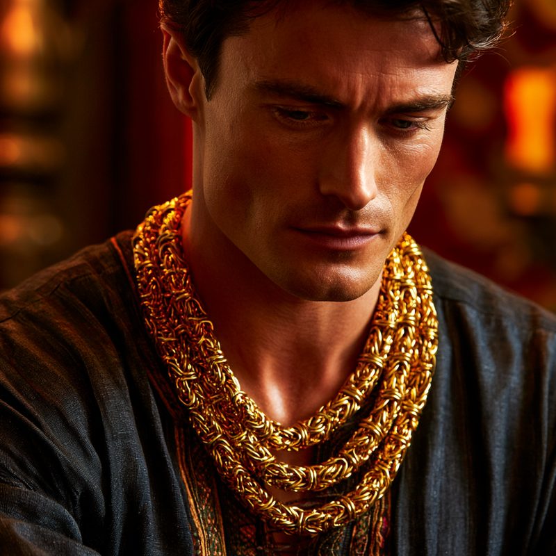 Byzantine Chains in gold and platinum