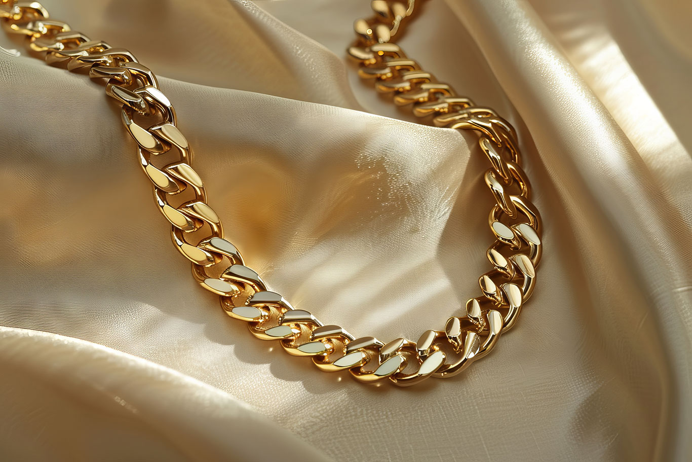 14K yellow gold men's chain