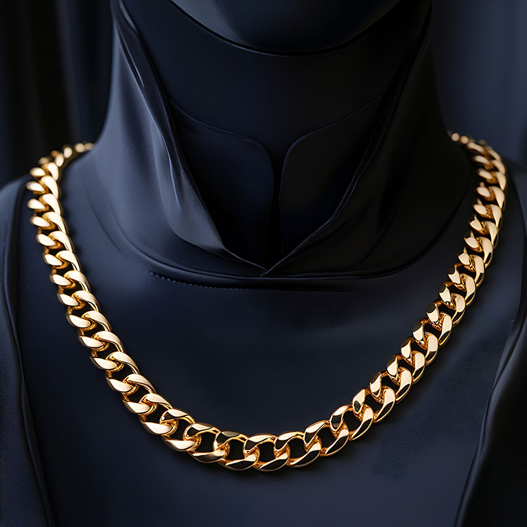 18K yellow gold men's chain