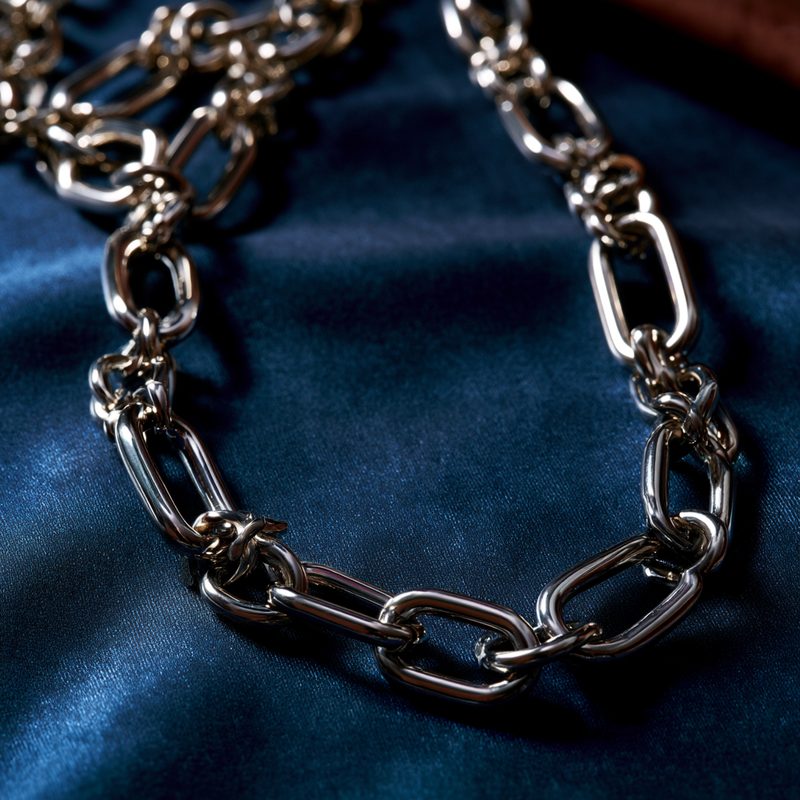 PaperClip Chains in gold and platinum