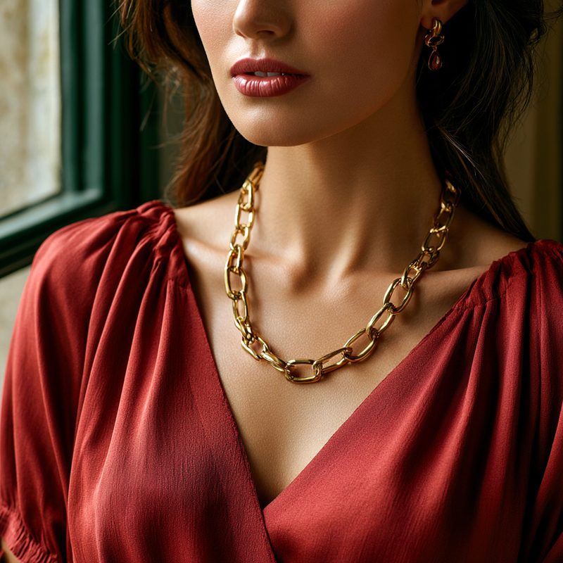 PaperClip Chains in gold and platinum