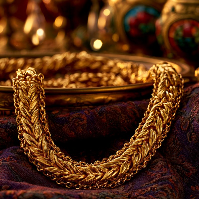 Wheat Chains in gold and platinum