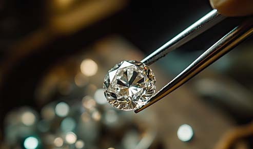 A close up of a diamond