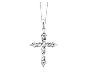 Diamond Fashion Coss Pendant