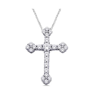 Diamond Cross Pendant 1/3 Carat Total Weight