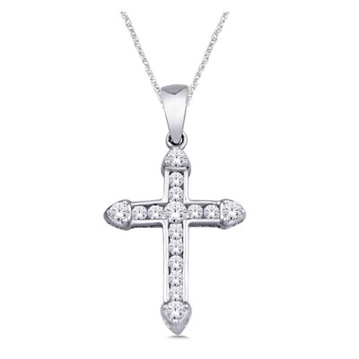 Diamond Cross Pendant 1/5 Carat Total Weight