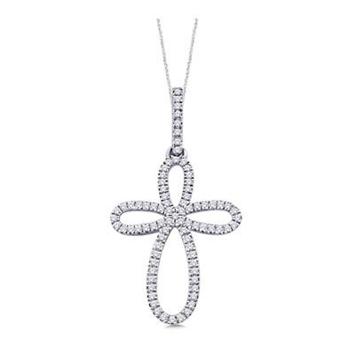 Diamond Cross Pendant .15 Carat Total Weight