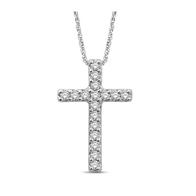 Diamond Cross Pendant 1/10 Carat Total Weight