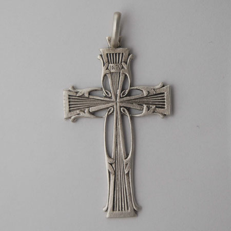 26mm x 43mm Sterling Silver Traforate Cross