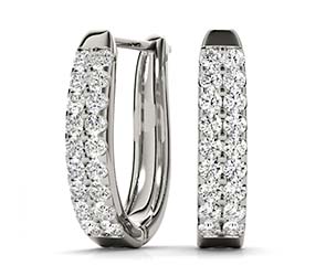 Diamond Pave Hoop Earrings