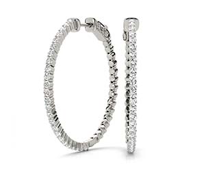 Diamond Hoop Earrings