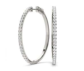 Diamond Hoop Earrings