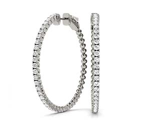 Diamond Hoop Earrings