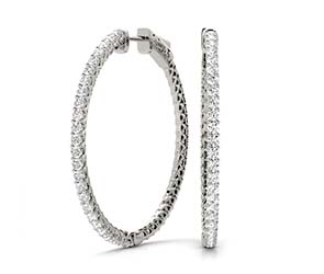 Diamond Hoop Earrings