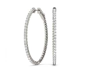 Diamond Hoop Earrings