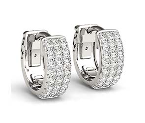 Diamond Huggie Earrings