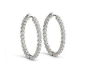 Diamond Hoop Earrings