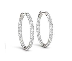 Diamond Hoop Pave Earrings