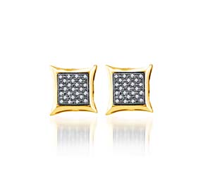 Micro Pave Diamond Earrings<br> .15 Carat Total Weight