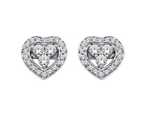 Diamond Heart Earrings