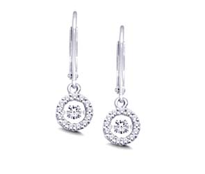 Moving DIamond Dangler Earrings