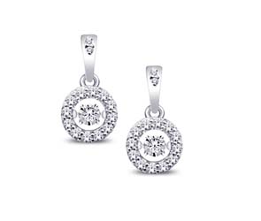 Moving Diamond Dangler Earrings