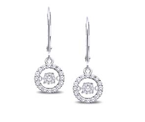 Moving Diamond Dangler Earrings