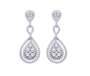 Diamond Dangle Earrings